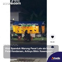 Viral Spanduk Warung Pecel Lele ala Nomor Pelat Kendaraan, Artinya Bikin Kesengsem