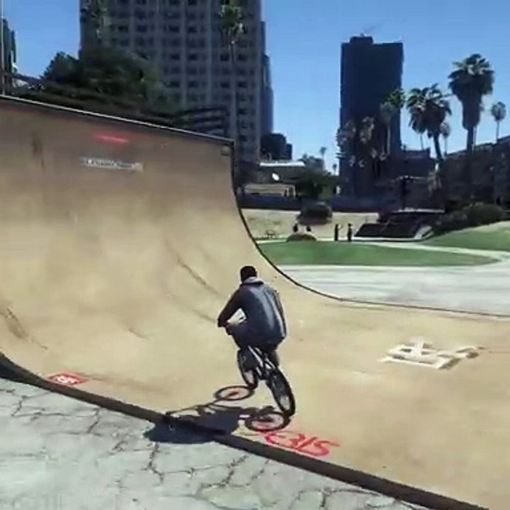 GTA 5 Open World online gameplay _ BMX freestyle - Random moments