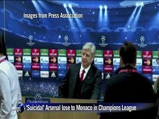 Football: Arsenal stunned as Monaco seize initiative