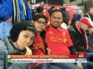 Terkandas 2 jam akibat ancaman Ultras Besiktas