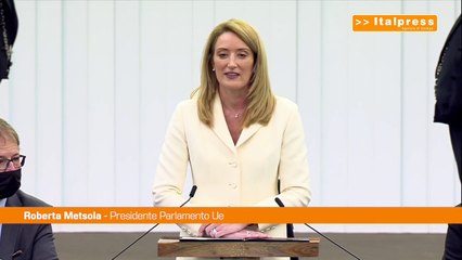 Parlamento Ue, neo eletta Metsola ricorda Sassoli "Grazie David"