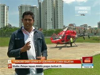 Tinjauan dari udara di Lebuhraya Utara-Selatan