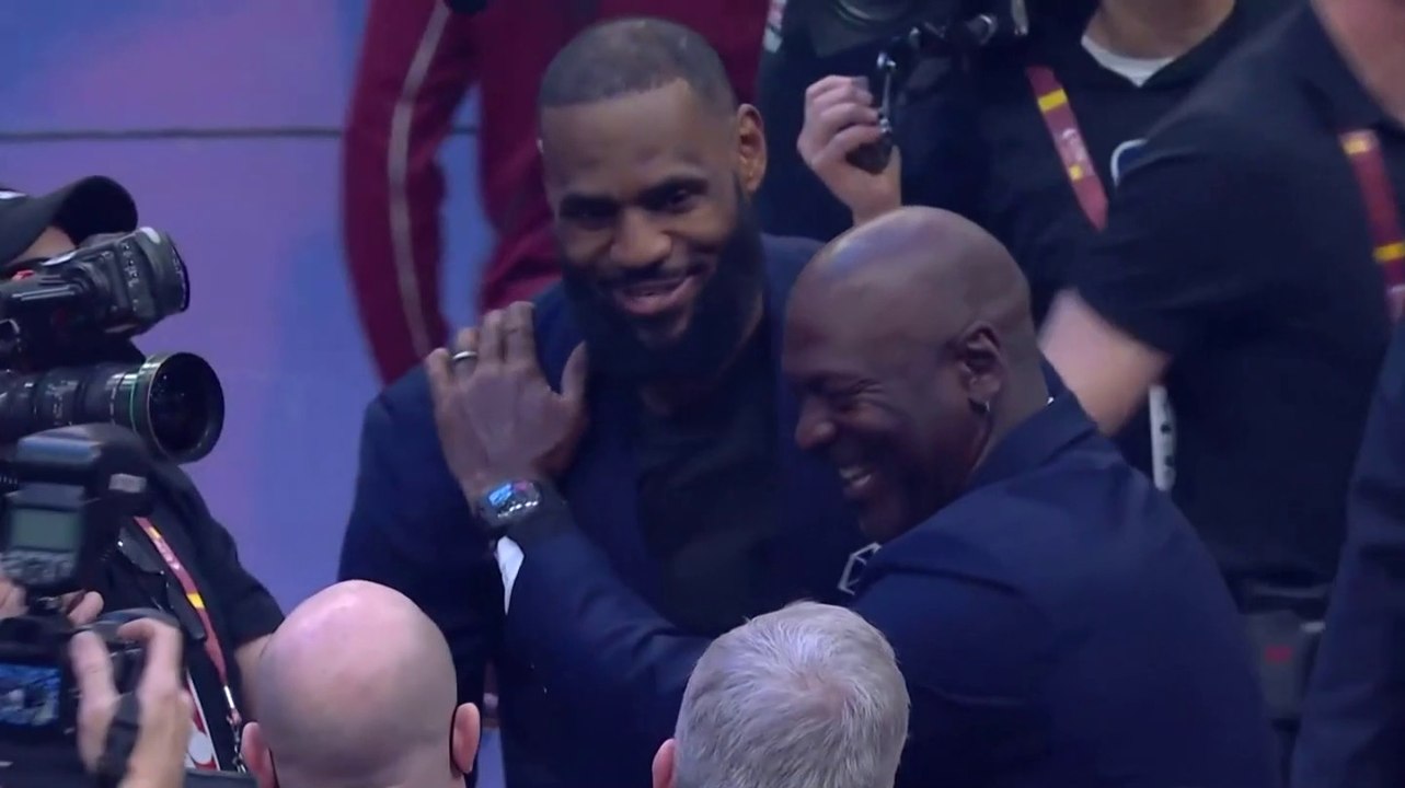 LeBron James & Michael Jordan Share Emotional Moment