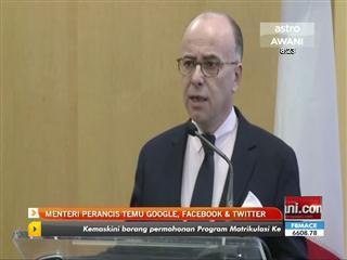 Menteri Perancis temu Google, Facebook & Twitter