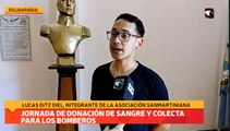 Jornada de donación de sangre y colecta para los bomberos