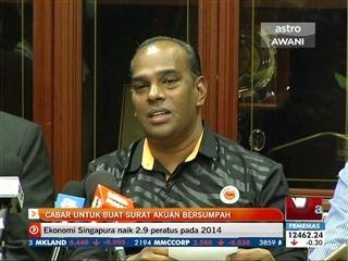 Cabar G. Palanivel untuk buat surat akuan bersumpah