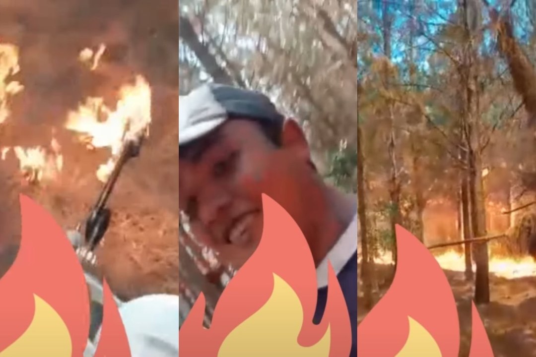 Se filmó incendiando un bosque en Corrientes, y después tuvo que aclarar que era un cortafuegos