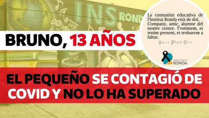 Bruno, el niño de 13 años fallecido tras contagiarse de coronavirus