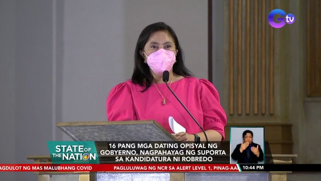 16 pang mga dating opisyal ng gobyerno, nagpahayag ng suporta sa kandidatura ni Robredo | SONA