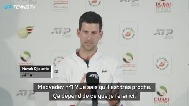 Dubaï - Djokovic : Je serais le premier à féliciter Medvedev s'il devient N.1