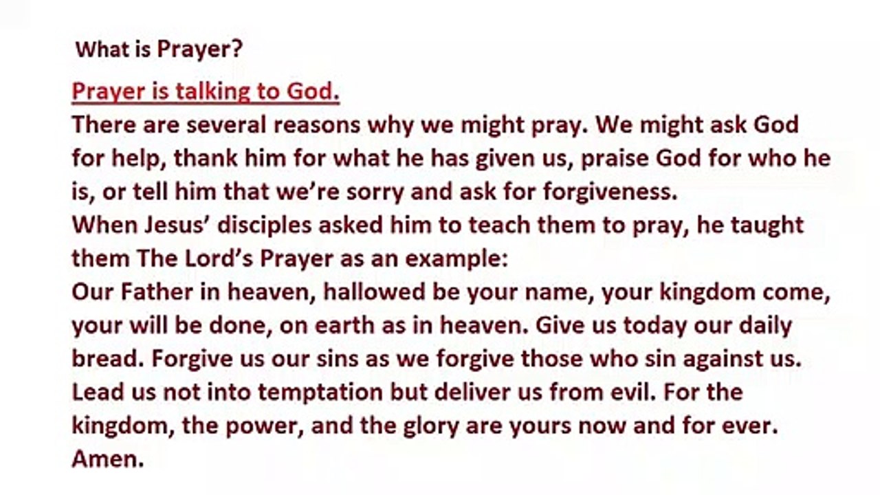 2 What Is Prayer?