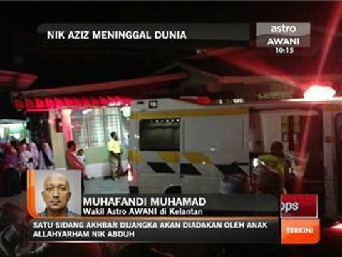 Mursyidul Am PAS, Datuk Nik Abdul Aziz Nik Mat meninggal dunia