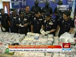 Dadah 150kg bernilai RM5 juta dirampas