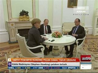 Empat pemimpin runding pelan damai Timur Ukraine