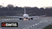 Pilots bravely battle the extreme winds of Storm Franklin while landing at Birmingham Airport
