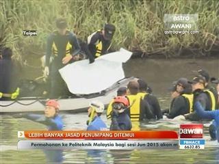 Nahas TransAsia 235: Lebih banyak jasad penumpang ditemui