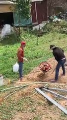 Men Stop Gas Auger Stuck Spinning in Ground