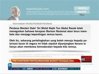 PM: Henti pertelingkahan boikot peniaga Cina