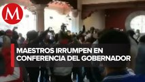 Maestros de la CNTE irrumpen en Casa Michoacán