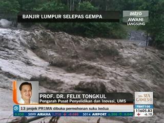 Banjir lumpur selepas gempa di Sabah