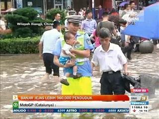 Banjir jejas lebih 360,000 penduduk di China