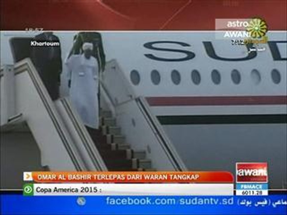 Omar Al Bashir terlepas dari waran tangkap