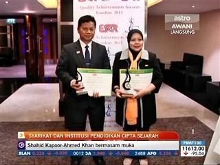 Syarikat korporat dan intitusi pendidikan cipta sejarah antarabangsa