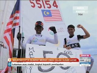 Malaysia cipta sejarah meraih emas dalam sukan layar