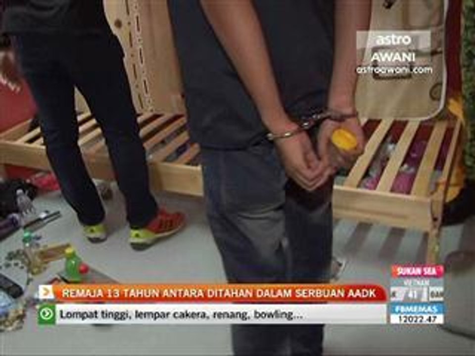 Remaja 13 tahun antara ditahan dalam serbuan AADK