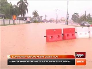 1000 rumah terjejas akibat banjir kilat Melaka