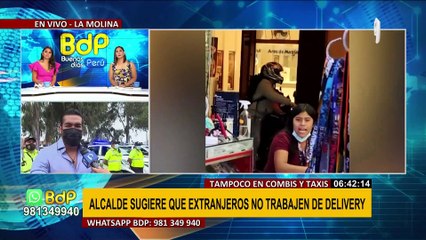 Alcalde Paz de la Barra sugiere que extranjeros no trabajen en servicios de delivery ni de taxi