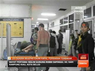 25 cedera selepas enjin kapal persiaran terbakar