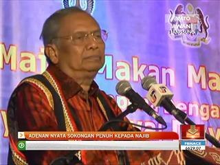Adenan Satem nyata sokongan penuh kepada Najib