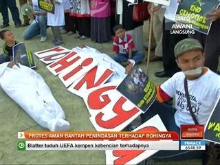 Protes aman bantah penindasan terhadap Rohingya