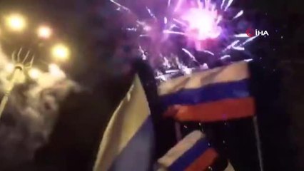 Son dakika haber! Putin'in kararının ardından Donbass'ta havai fişekli kutlama
