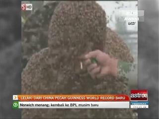 Lelaki dari China pecah Guinness World Record baru