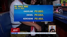 Oil price hike ngayong araw, ika-8 sa loob ng 2 buwan | UB