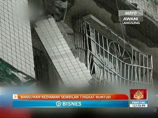 Bangunan kediaman sembilan tingkat runtuh