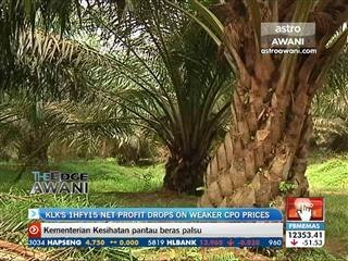 KLK's 1HFY15 net profit drops on weaker CPO prices