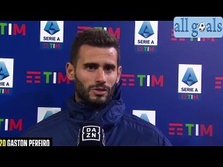 Cagliari-Napoli 1-1 21/2/22 intervista post-partita Gaston Pereiro