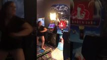 High Kicking an Arcade Punching Bag Fail