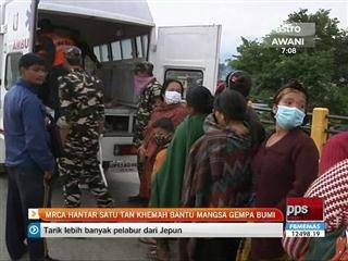 MRCA hantar satu tan khemah bantu mangsa gempa bumi