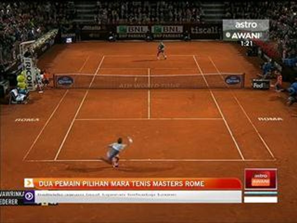 Dua pemain pilihan mara Tenis Masters Rome