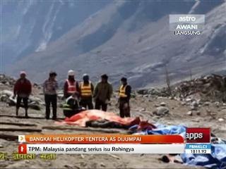 Bangkai helikopter tentera AS dijumpai