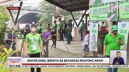 Mayor Sara, bibisita sa Batangas ngayong araw
