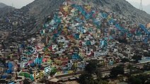 Peruvian hillside painted into one of the largest murals in the world