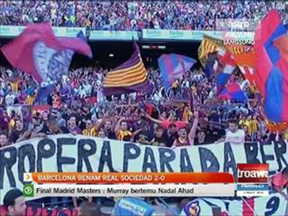Barcelona benam Real Sociedad 2-0