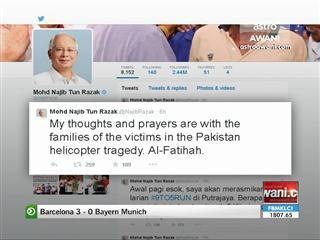 Nahas helikopter Pakistan: Najib utus takziah