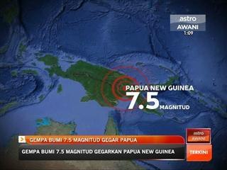 Gempa bumi 7.5 magnitud gegar Papua