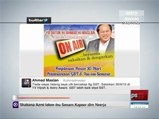 Ahmad Maslan tidak patah semangat terus bercakap #GST